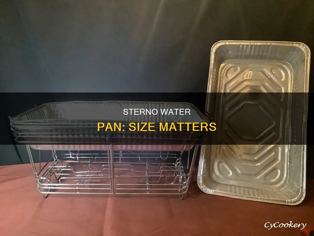 what size water pan for sterno