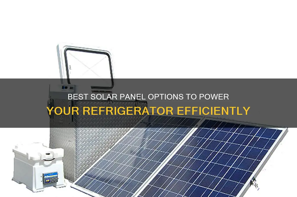 what solar panel would drive a refrigerator