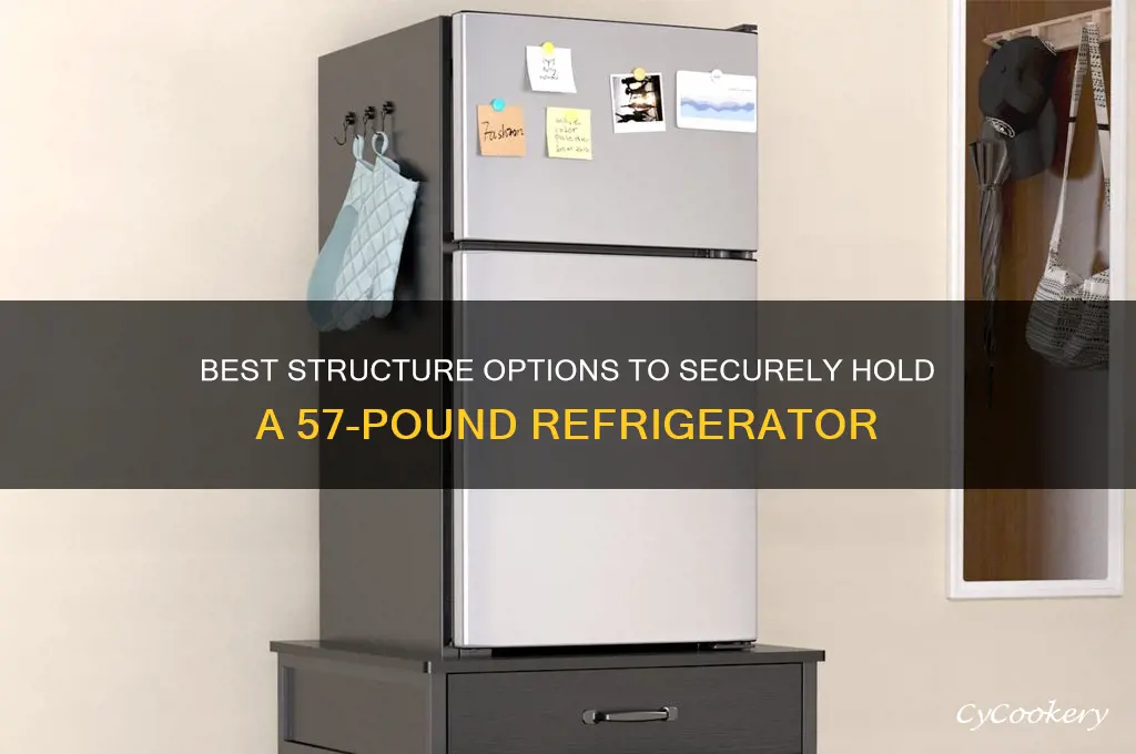 what structure will hold 57 lb refrigerator