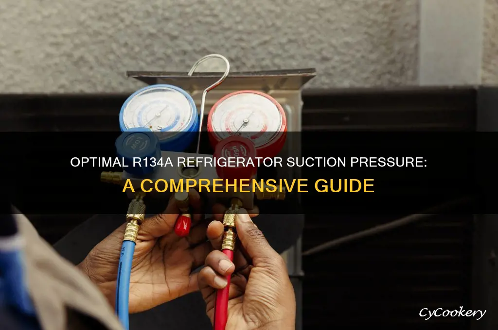 what suction pressure should r134a refrigerator be