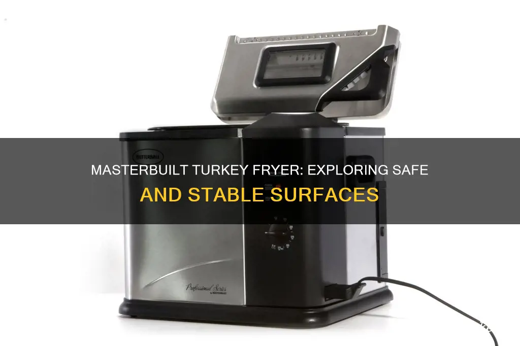 what surface can i place masterbuilt turkey fryer on