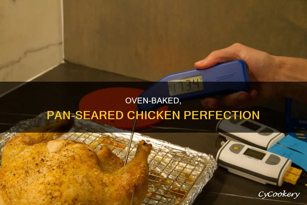 what temp does it take to bake pan seared chicken