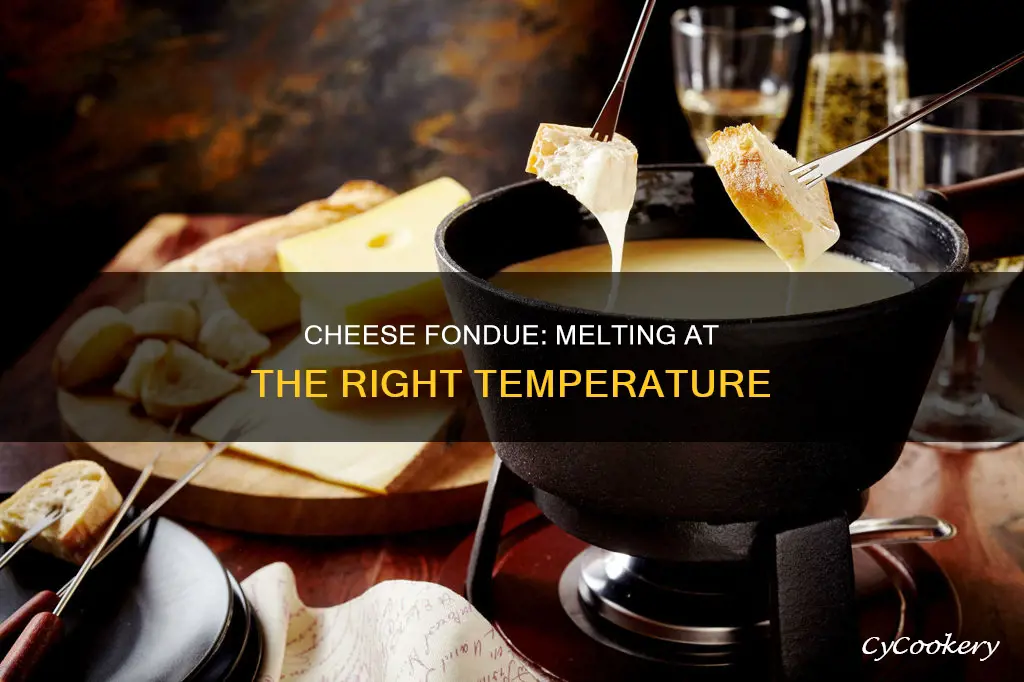 what temp for cheese fondue