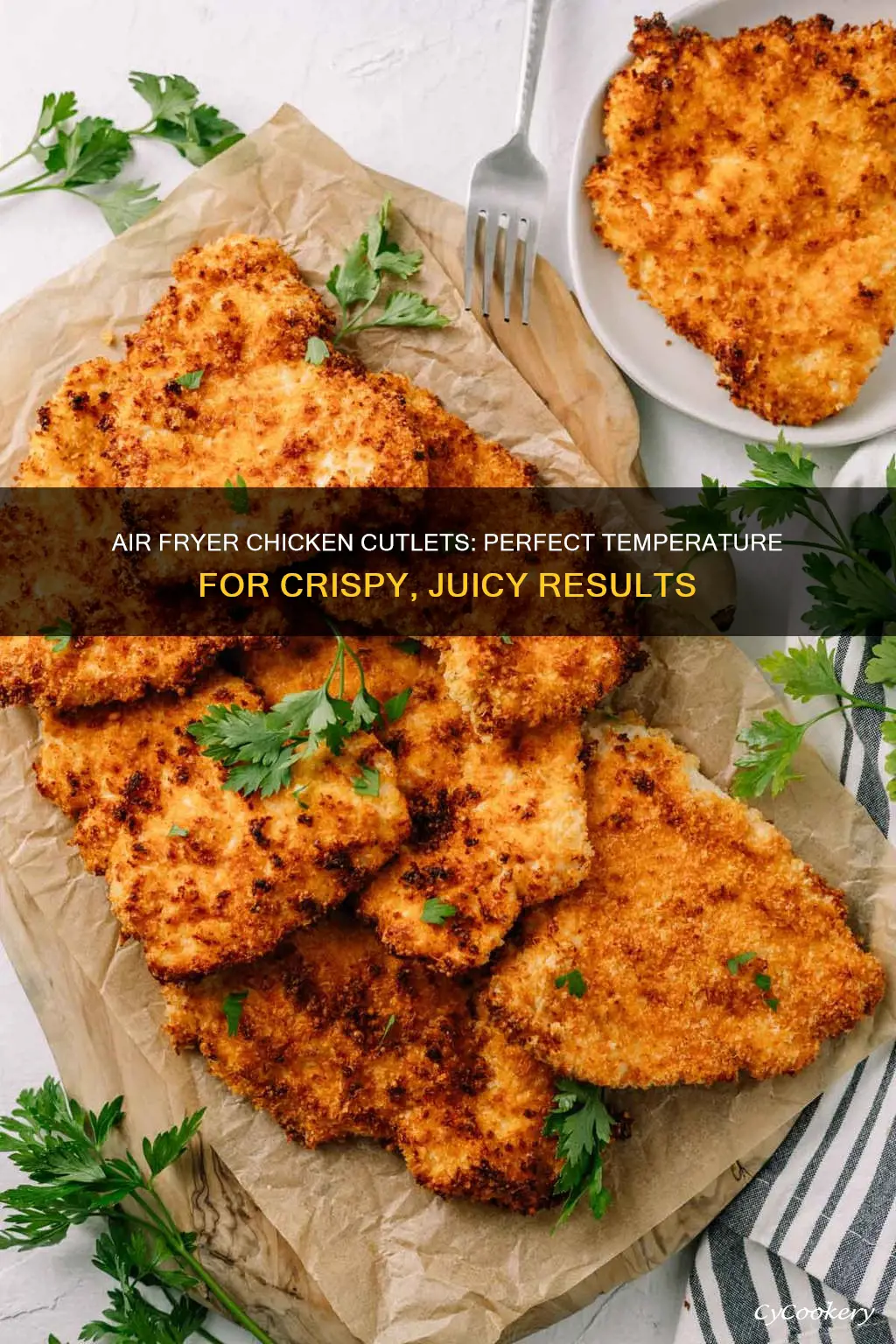 what temp should air fryer chicken cutlets be cooke