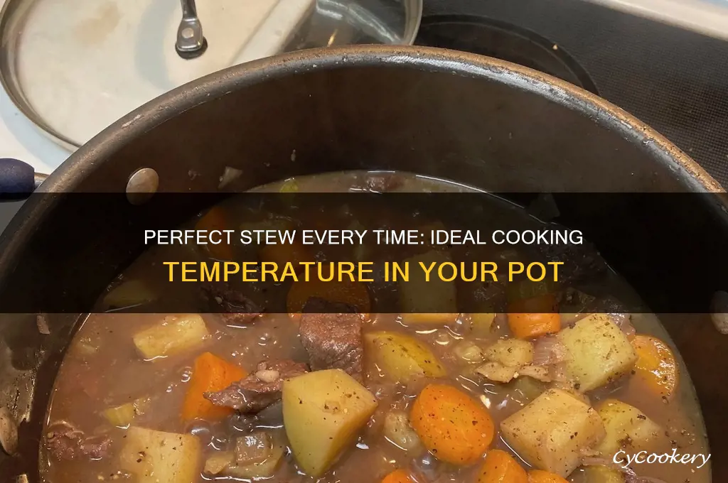 what temp should I cook stew at in pot