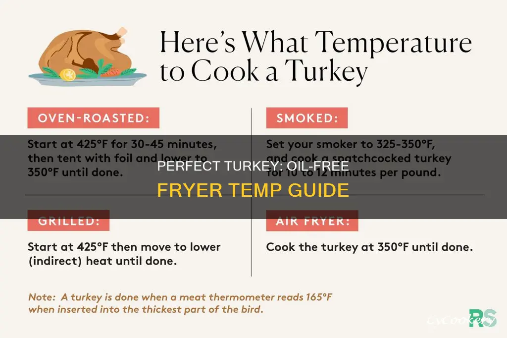 what temp to cook turkey in oiless fryer