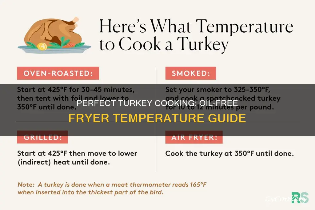 what temp to cook turkey in oilless fryer