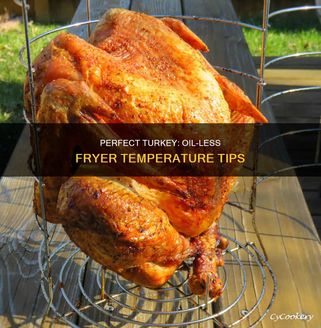 what temp to cook turkey in oilless fryer