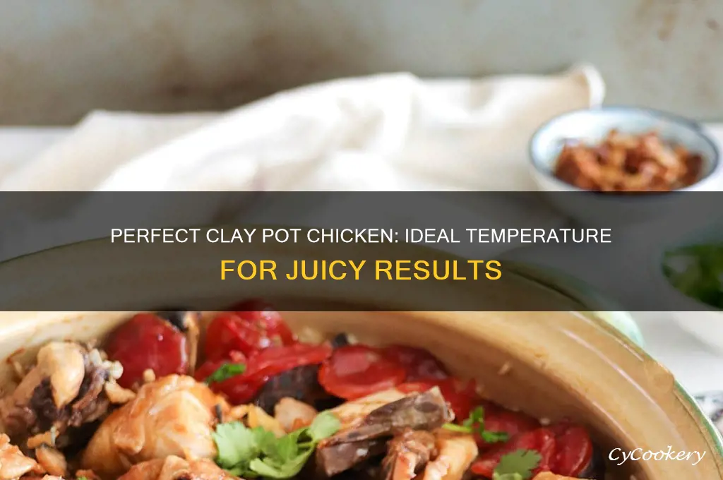 what temperature for cooking chicken in a clay pot