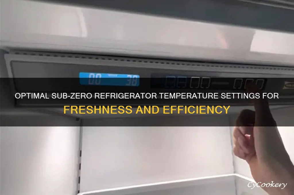 what temperature should sub zero refrigerator be