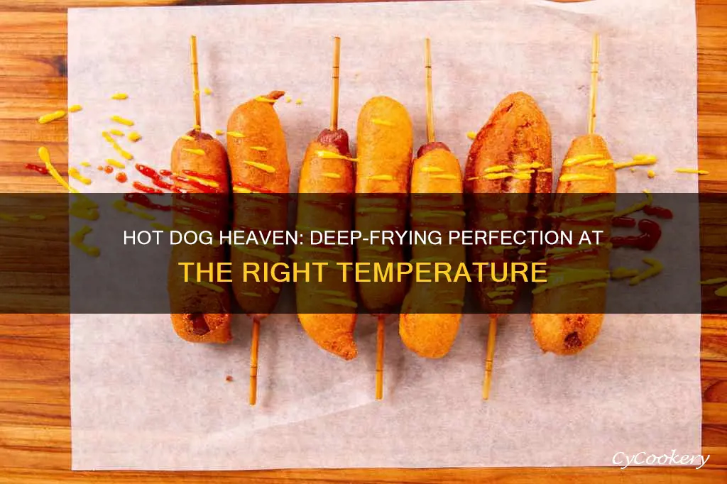 what temperature to cook hot dogs in deep fryer