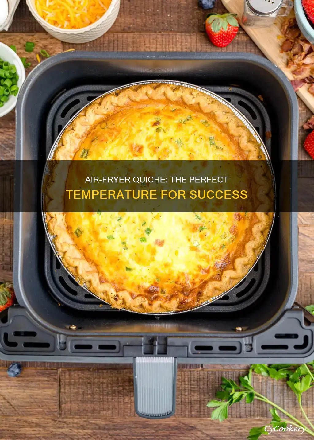 what temperature to cook quiche in air fryer