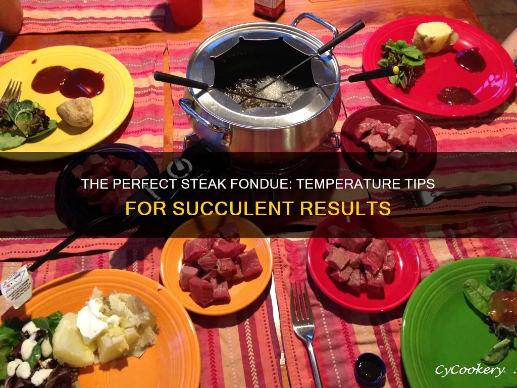 what temperature to fondue steak