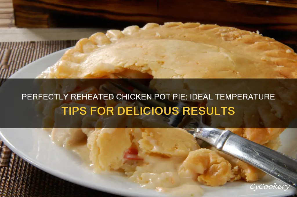 what temperature to reheat a cooked chicken pot pie