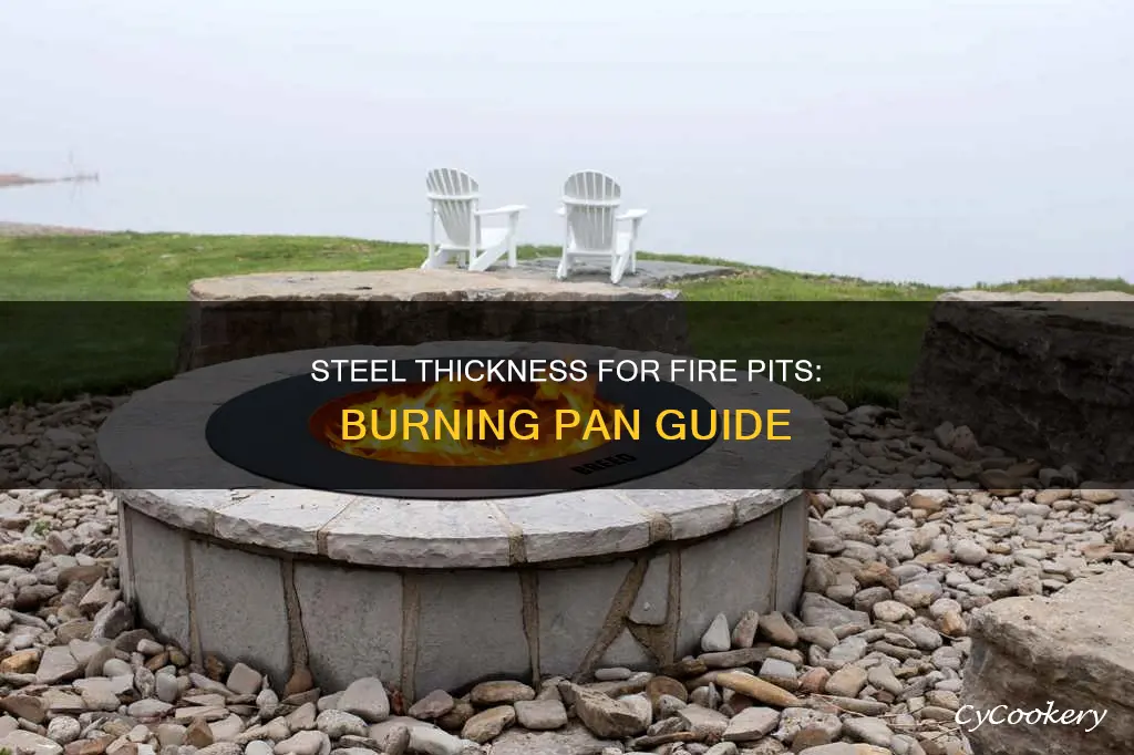 what thickness steel for fire pit burning pan