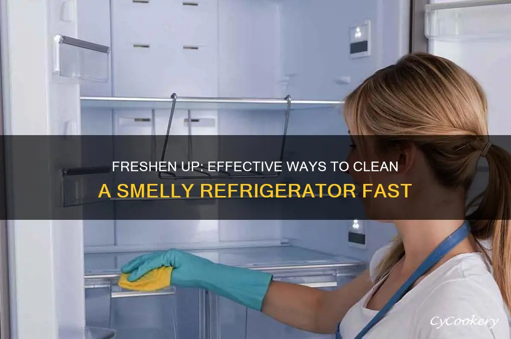 what to clean a smelly refrigerator with