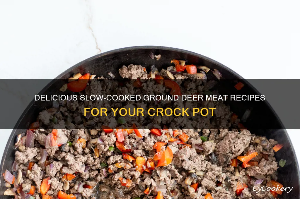 what to cook with ground deer meat in vrock pot