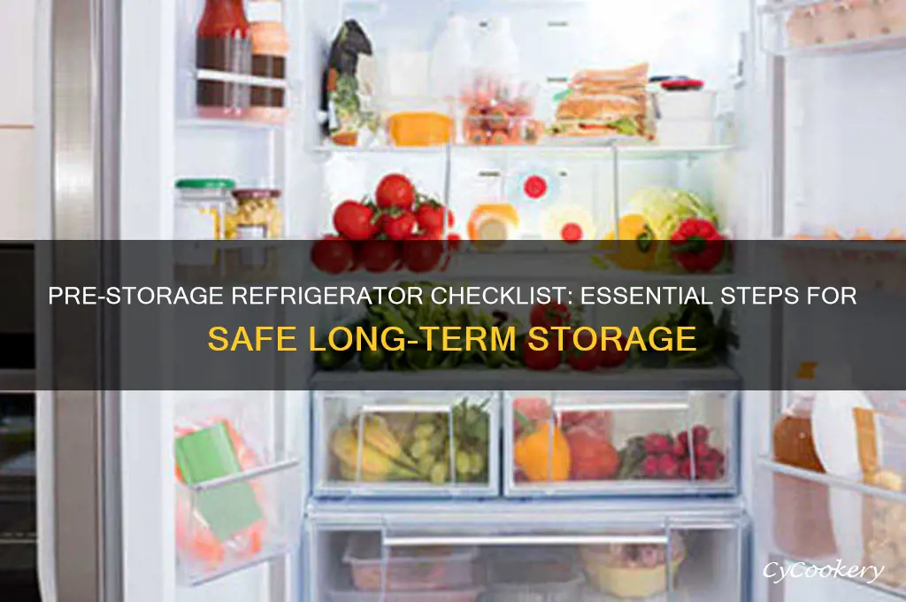what to do before storing a refrigerator