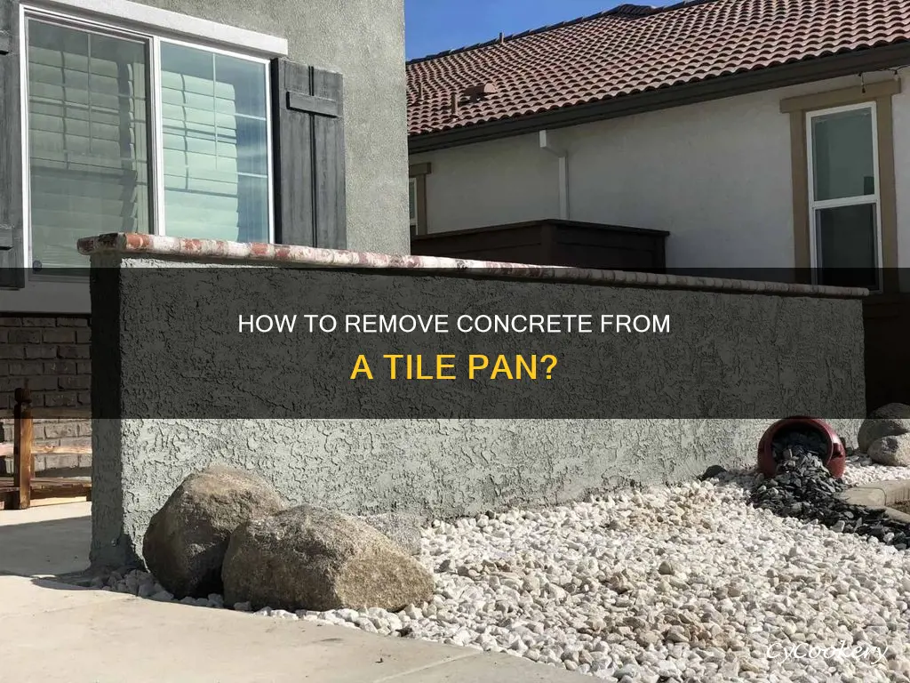 what to do if concrete is sticking to trile pan