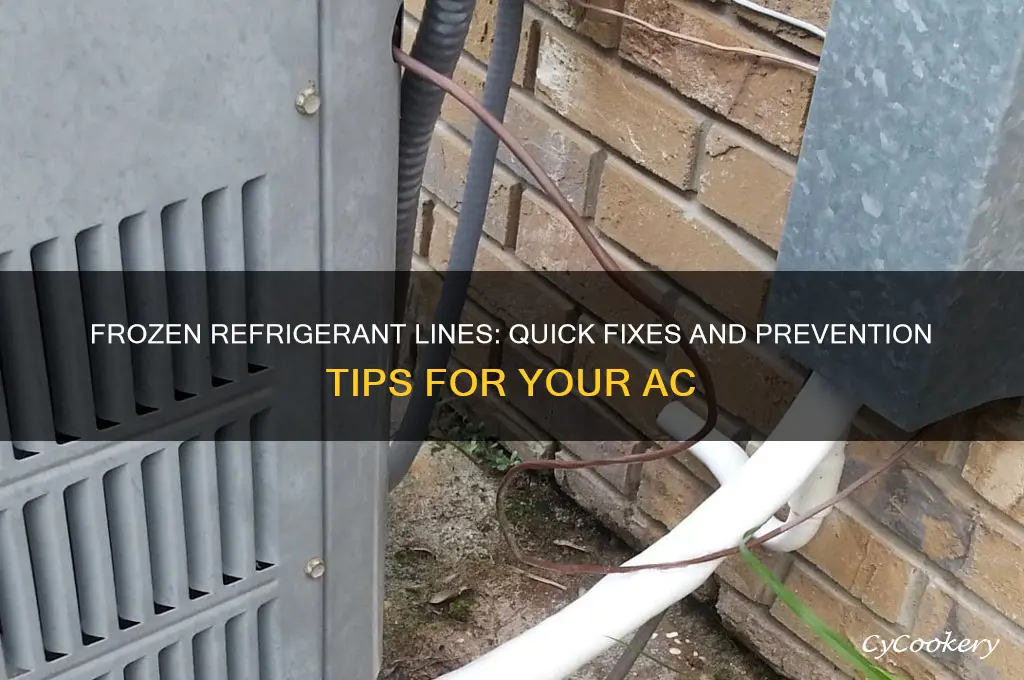 what to do if refrigerant lines frozen