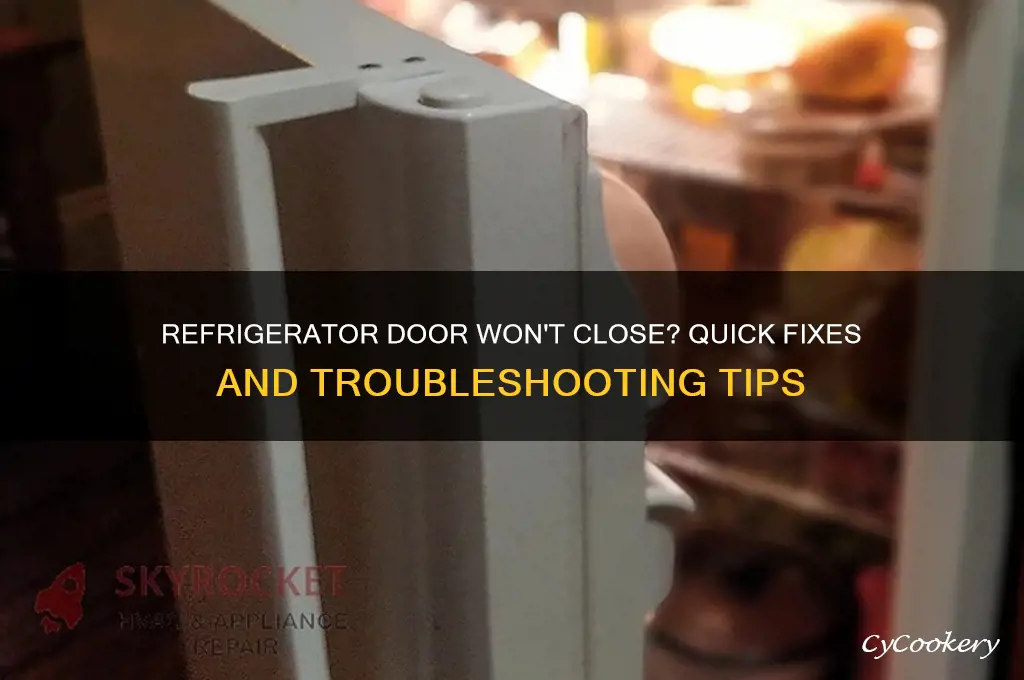 what to do if refrigerator door isn