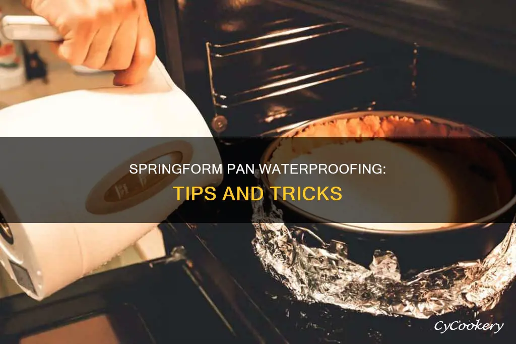 what to do if water gets into your springform pan