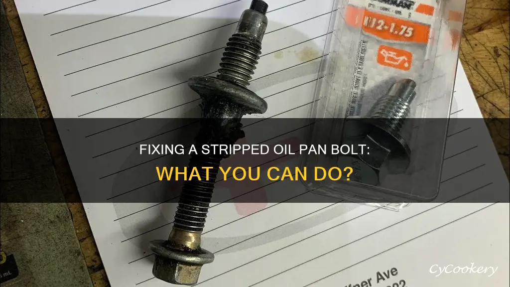 what to do if your oil pan bolt is stripped