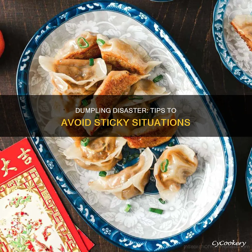 what to do when dumplings stick to pan