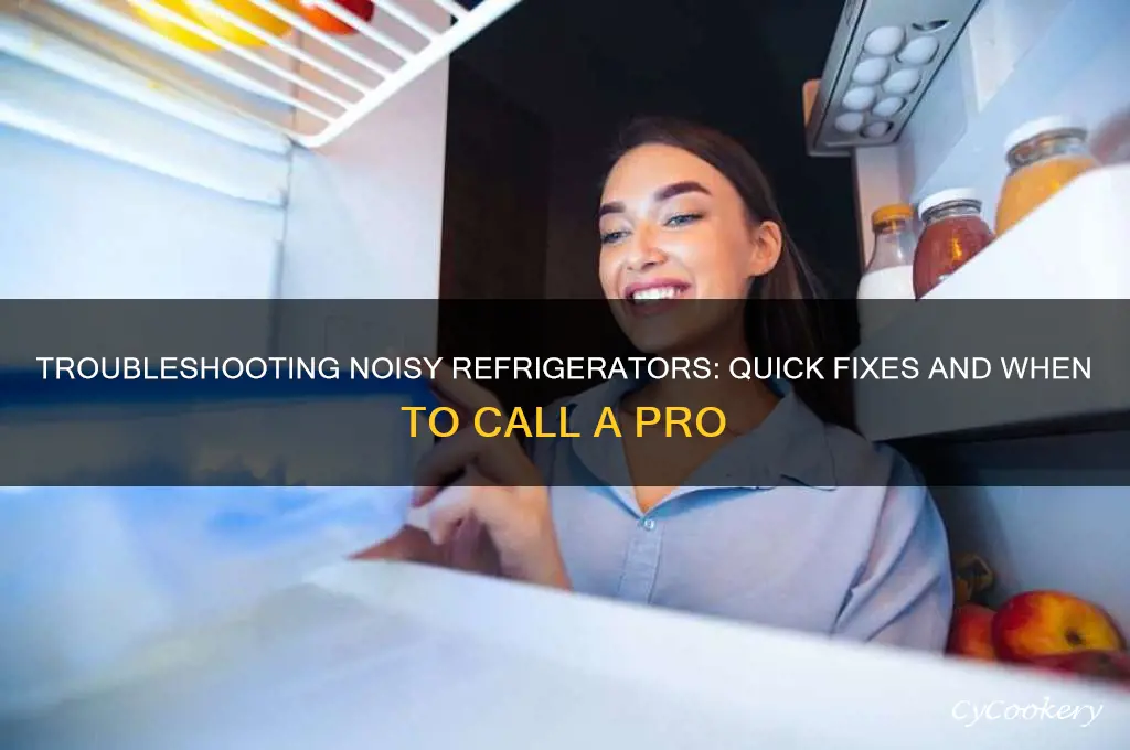 what to do when refrigerator makies noixe