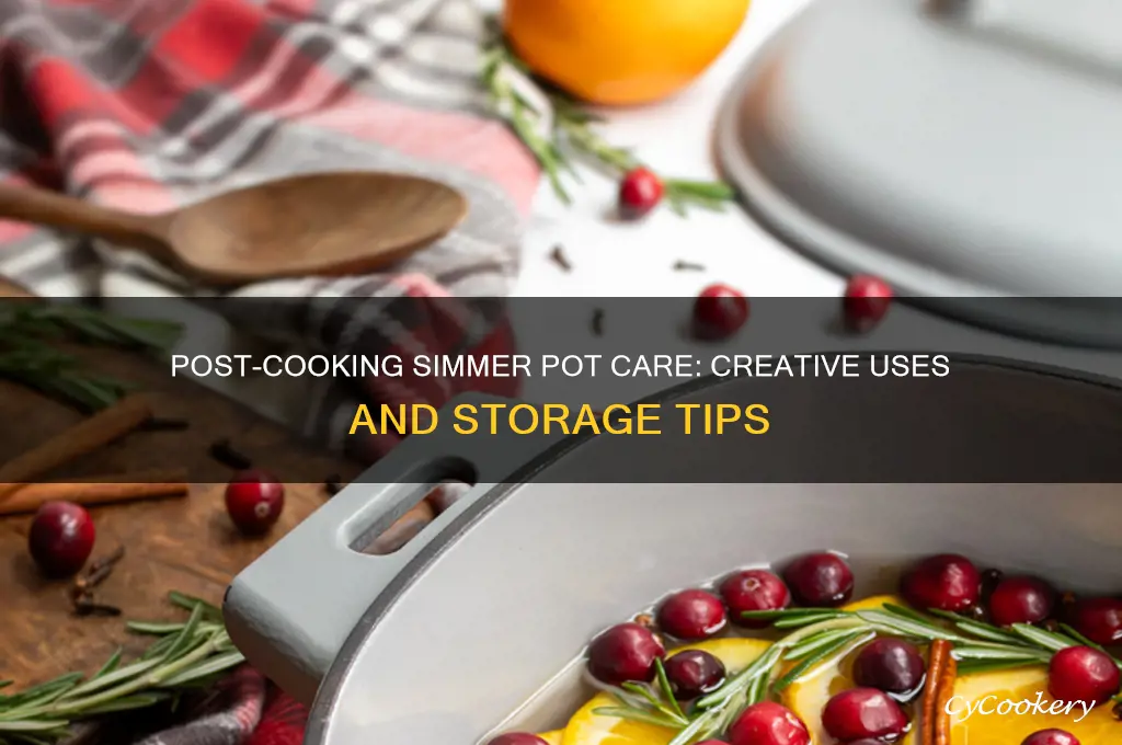 what to do with a simmer pot after cooking