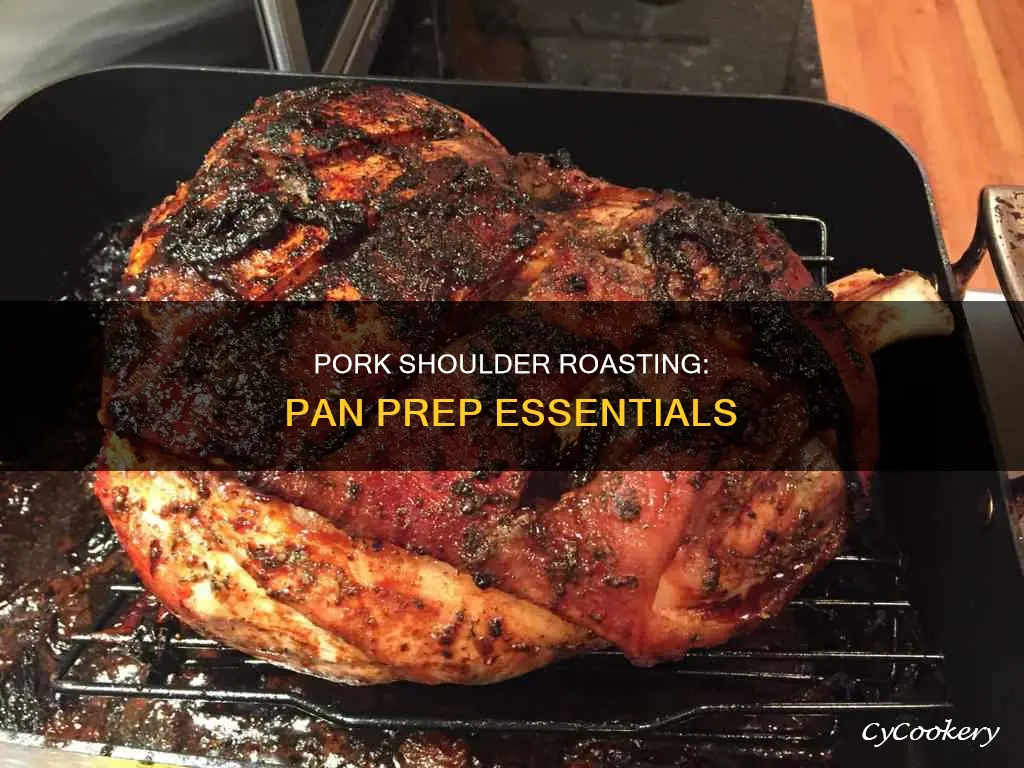 what to put in pan when roasting a pork shoulder