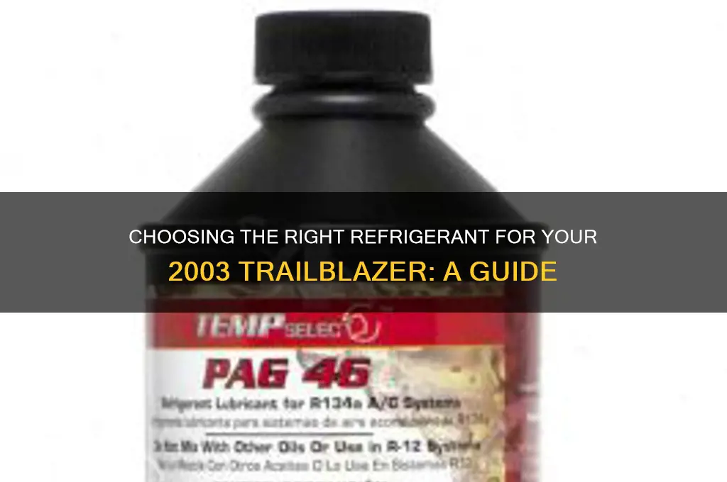 what type of refrigerant for 2003 trailblazer