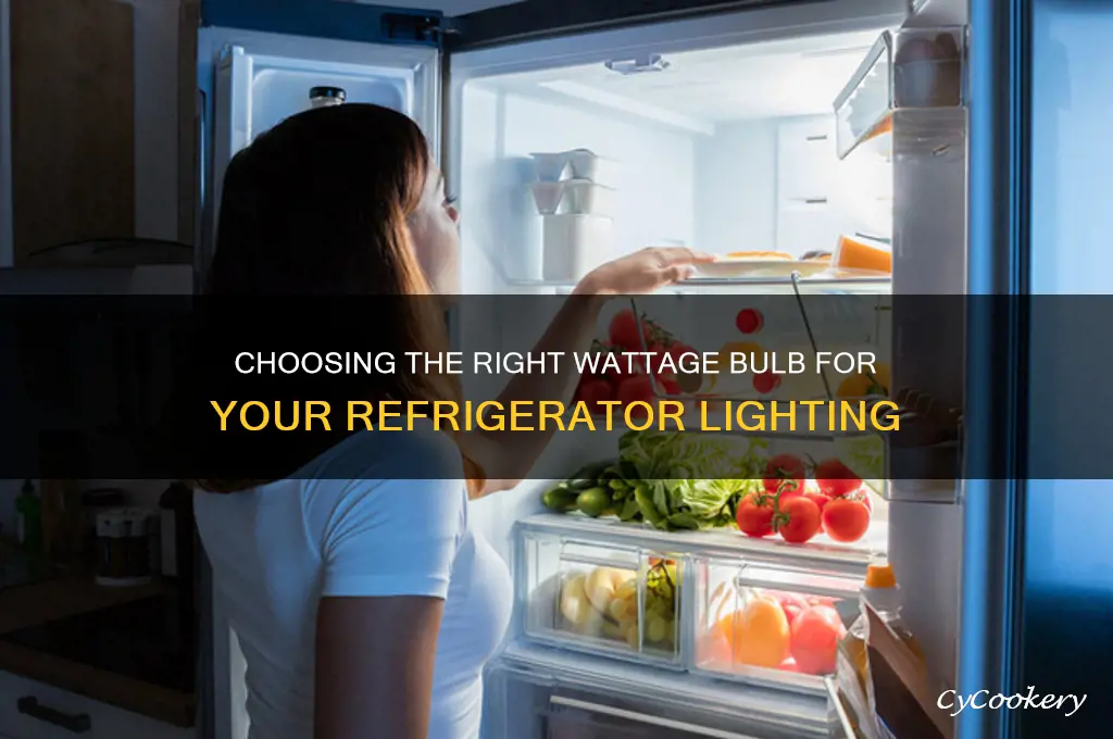 what watt bulb goes into a refrigerator