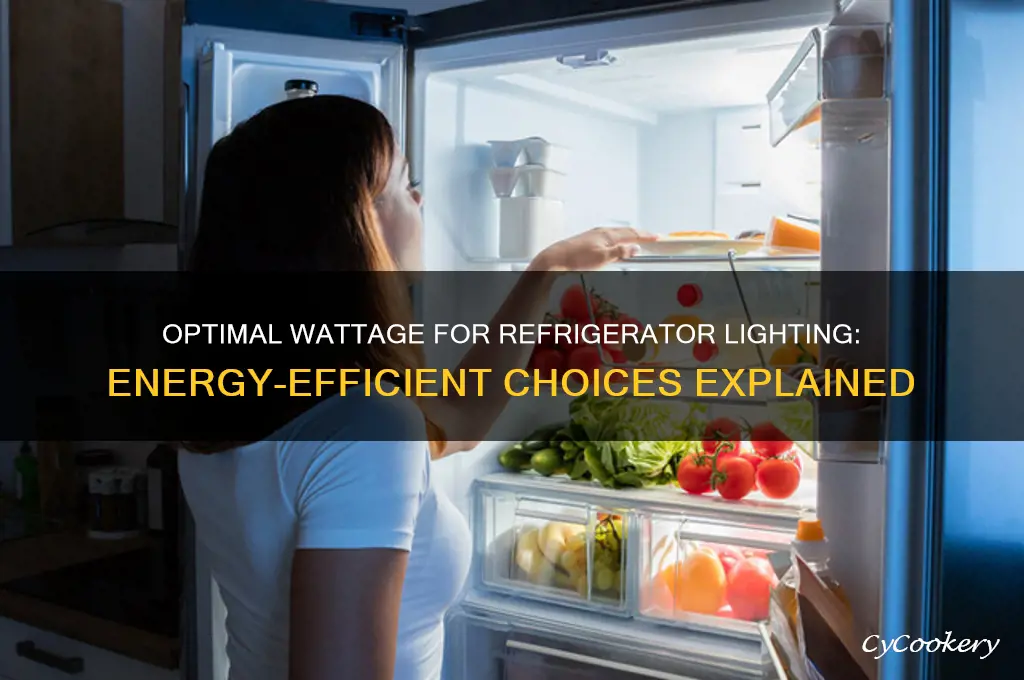 what wattage light is in refrigerator use