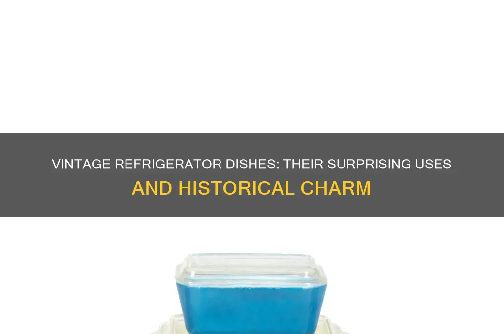 what were vintage refrigerator dishes used for