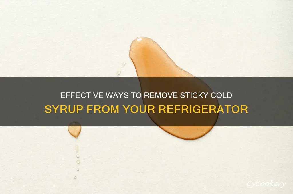 what will get cold syrup off refrigerator