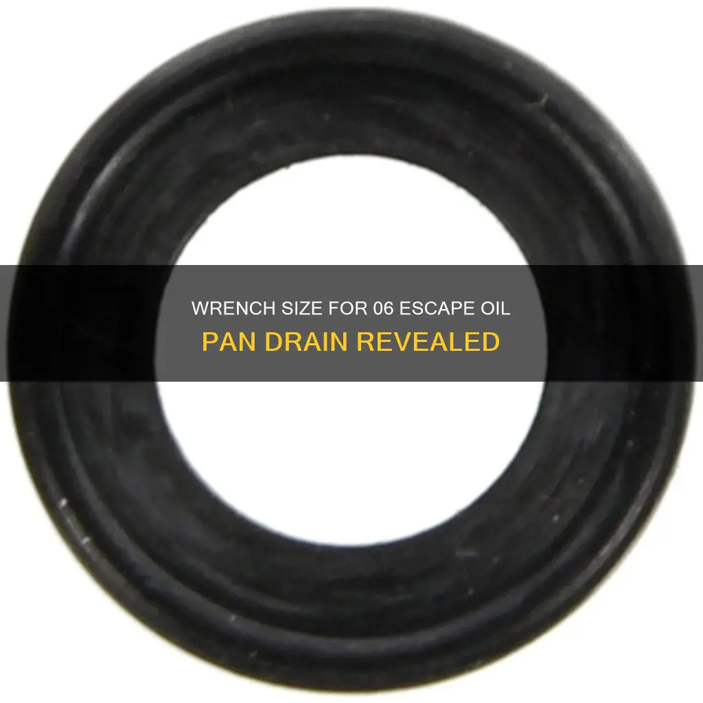 what wrench size is 06 escape oil pan drain