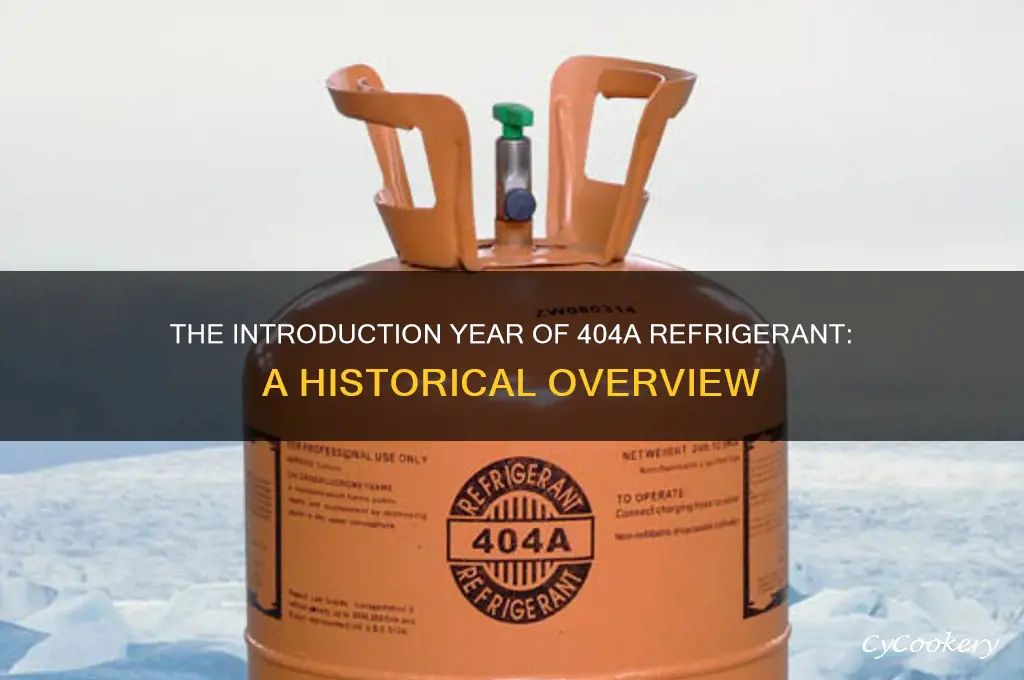 what year did 404a refrigerant come out