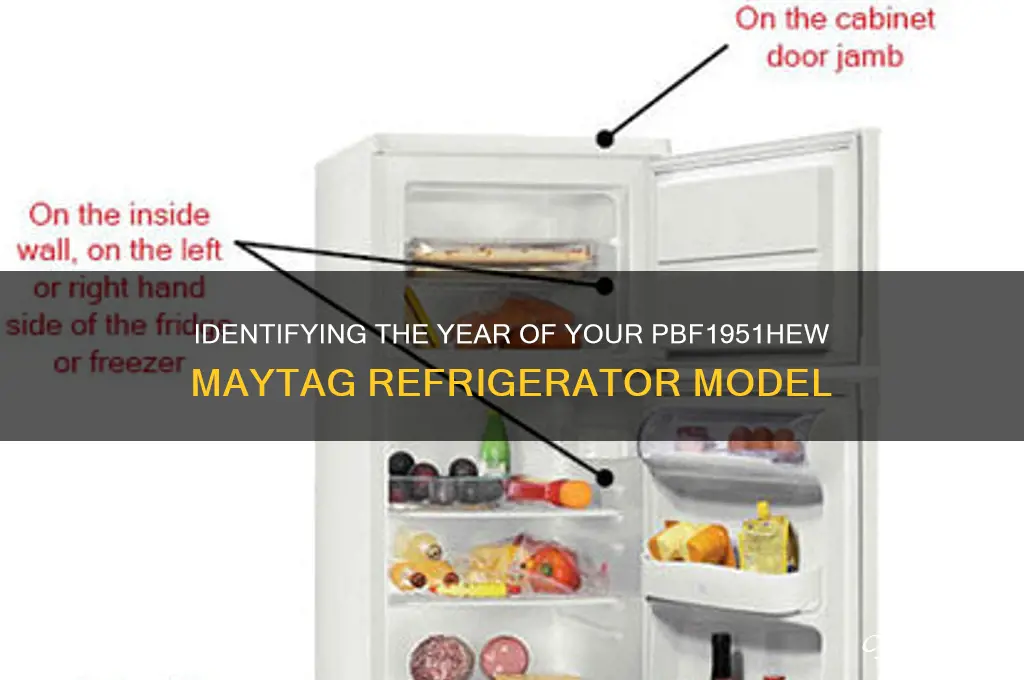 what year is a pbf1951hew maytag refrigerator