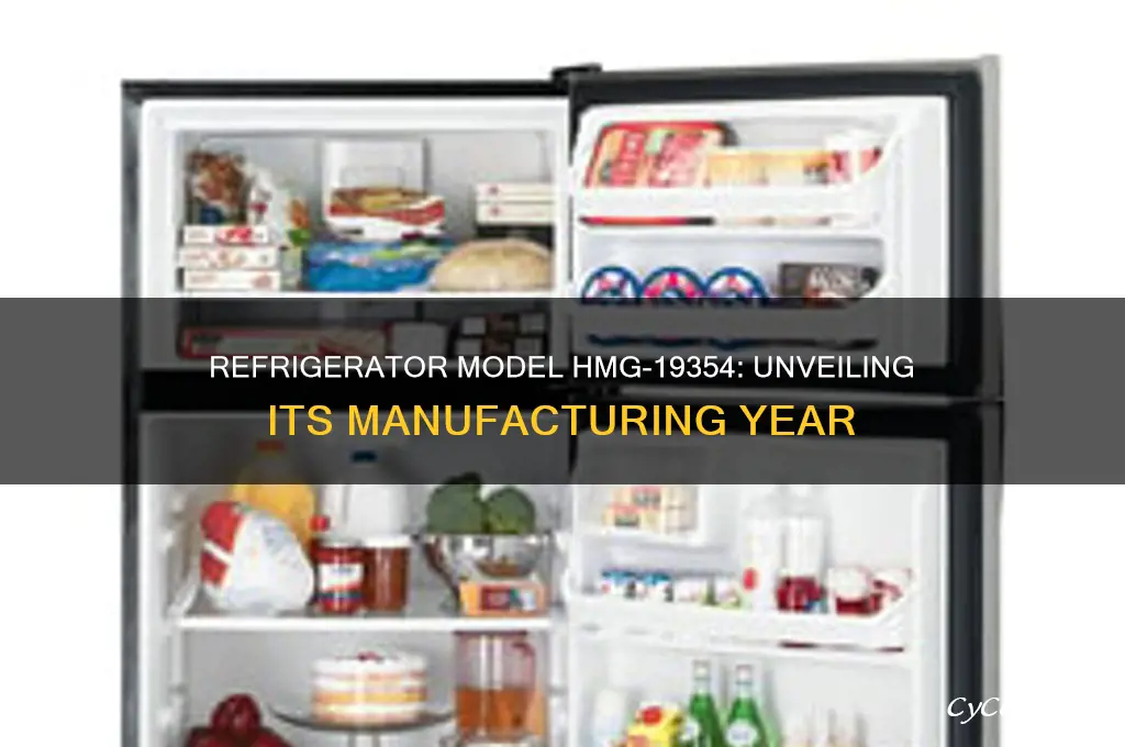 what year is refrigerator model hmg-19354