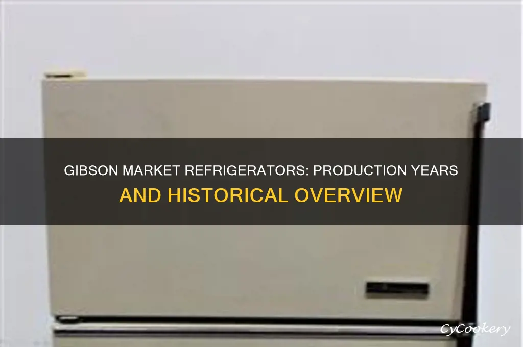 what years were gibson market refrigerators made