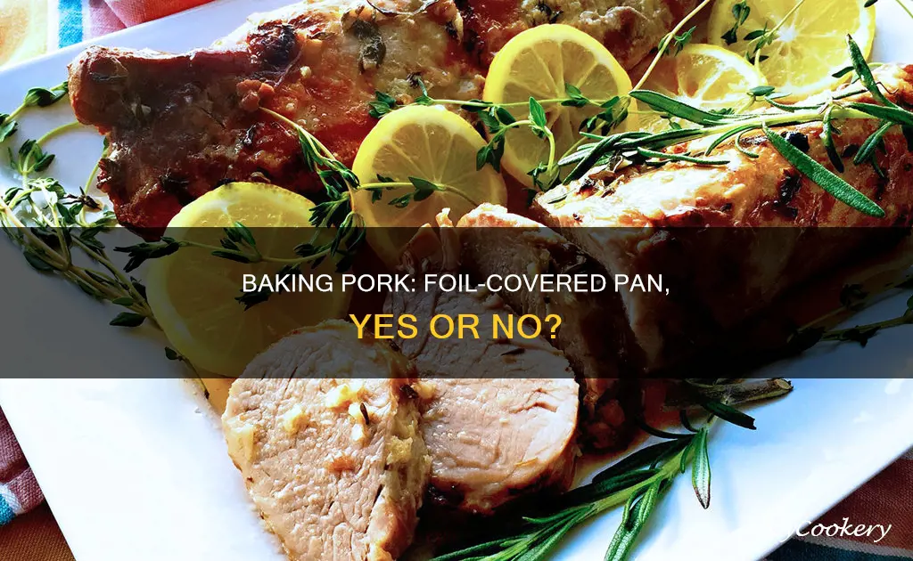 when baking pork can you cover the pan in foil