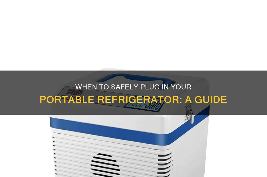when can i plug my portable refrigerator in