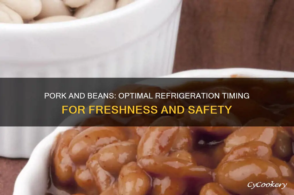 when can i put pork and beans in the refrigerator