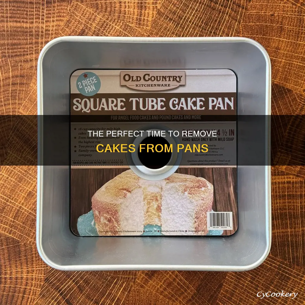 when can I remove cake from pan