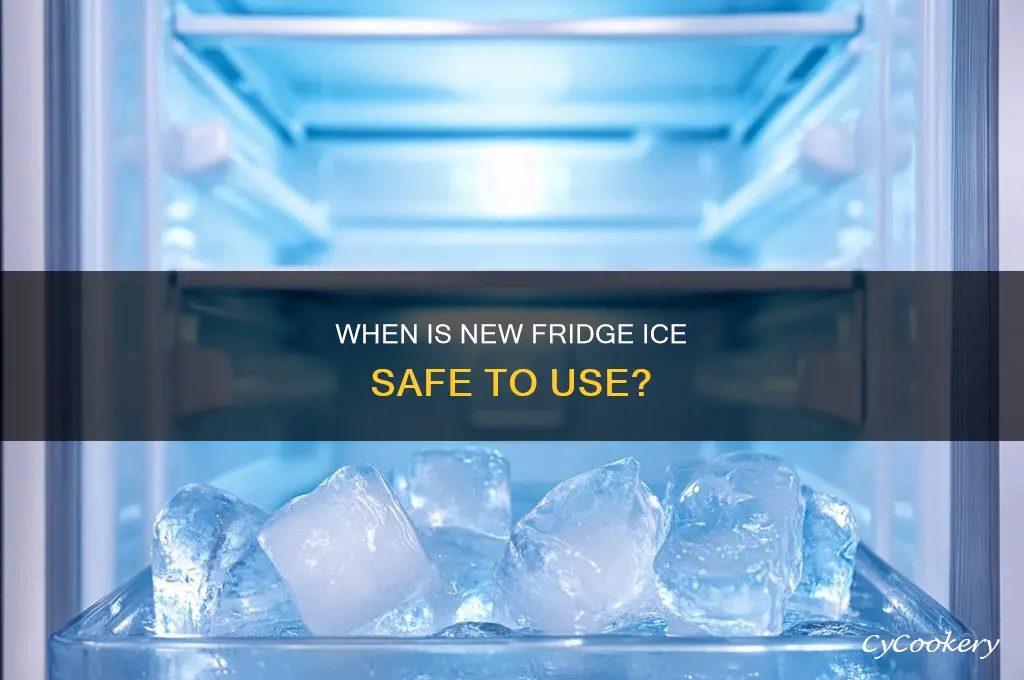 when can i use ice from new refrigerator