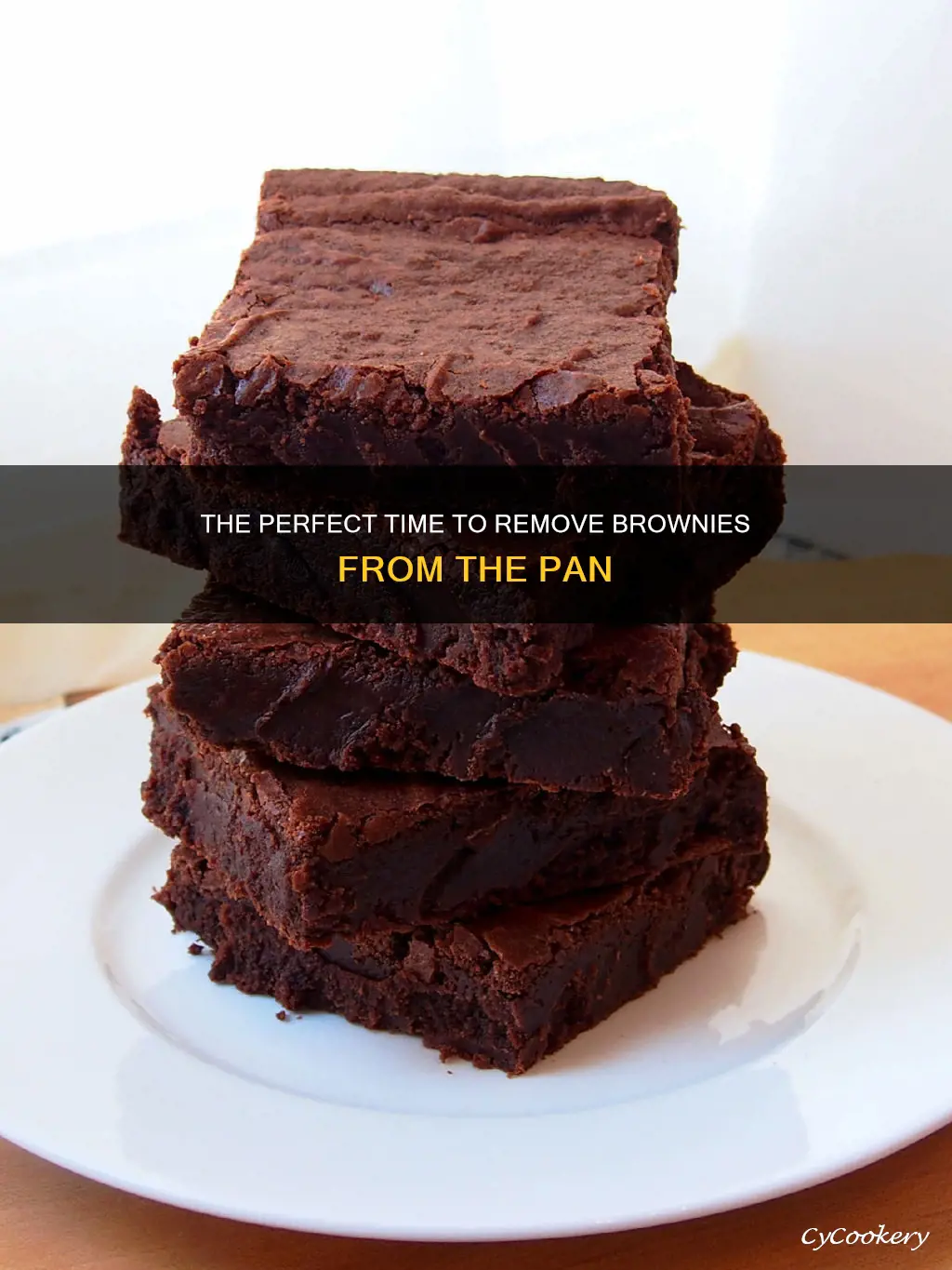 when can you take brownies out of the pan