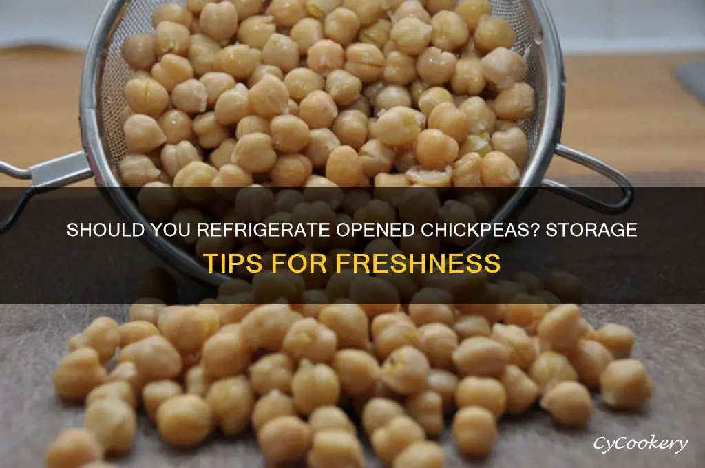 when chickpeas can opened do you refrigerate