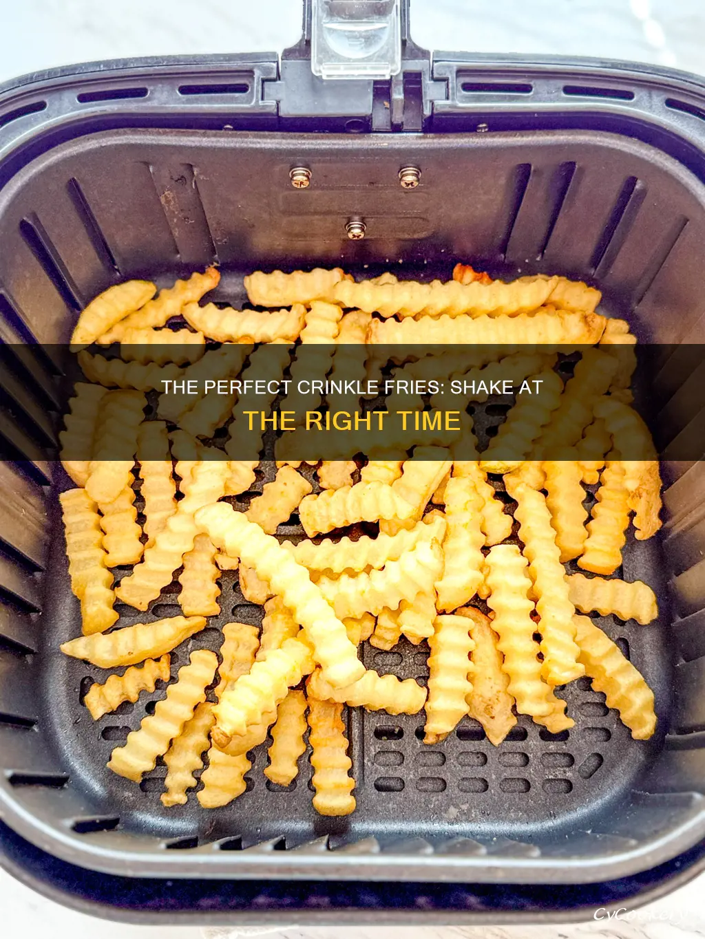 when cooking crinkle fries shake the fryer basket at the