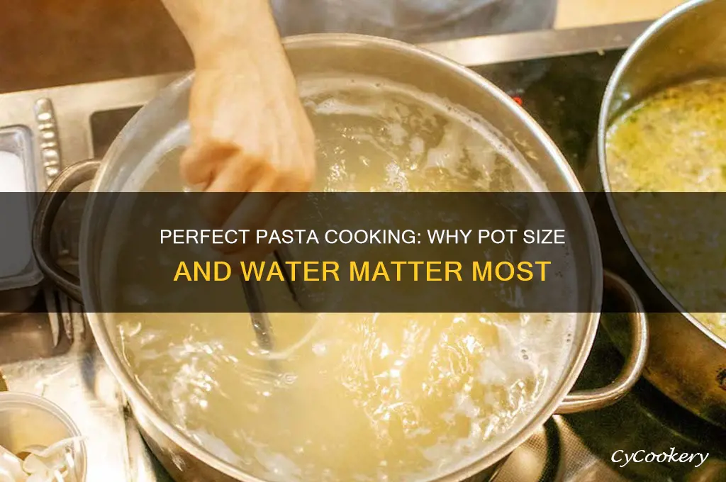 when cooking pasta the pot should be
